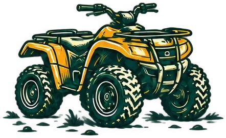 沙漠 ATV 营手绘活动插画